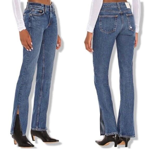 GrIfrnd The Hailey Low Rise Slim Boot With Slit East Village Size 28 - Picture 1 of 16